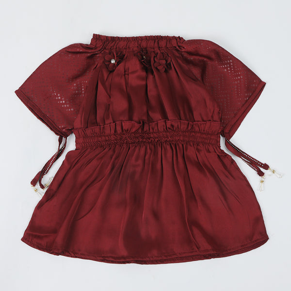 Girls Western Top - Maroon, Girls Tops, Chase Value, Chase Value
