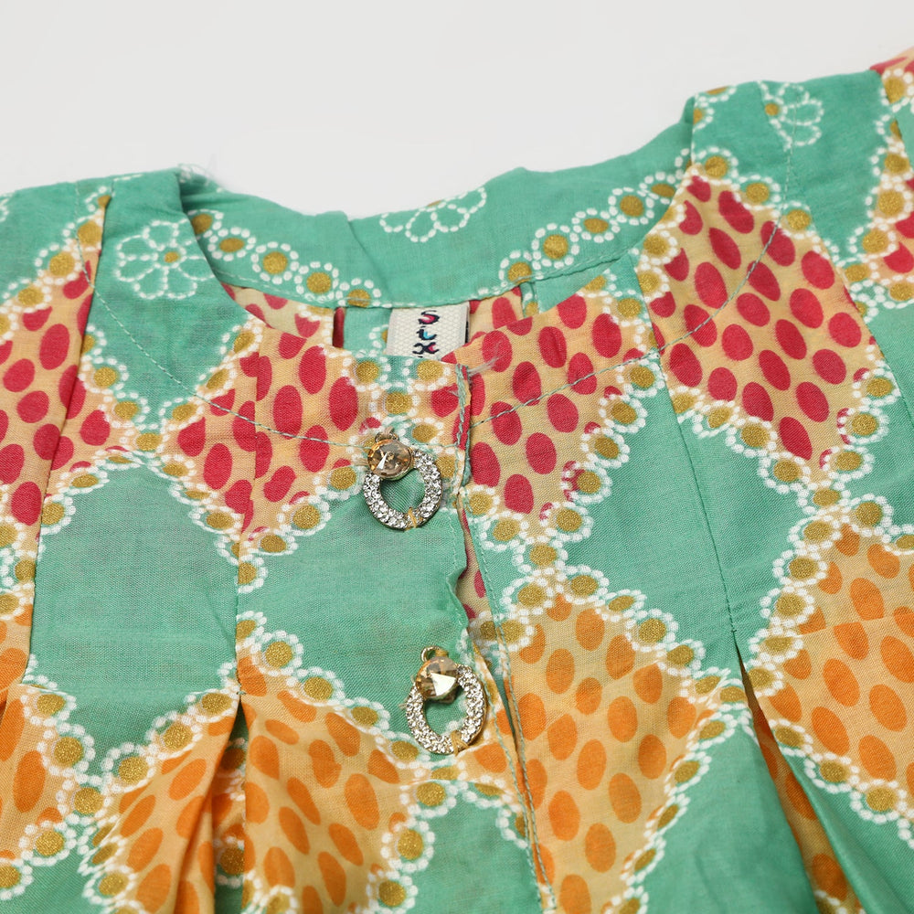 Girls Shalwar Suit 2Pcs - Green, Girls Shalwar Kameez, Chase Value, Chase Value