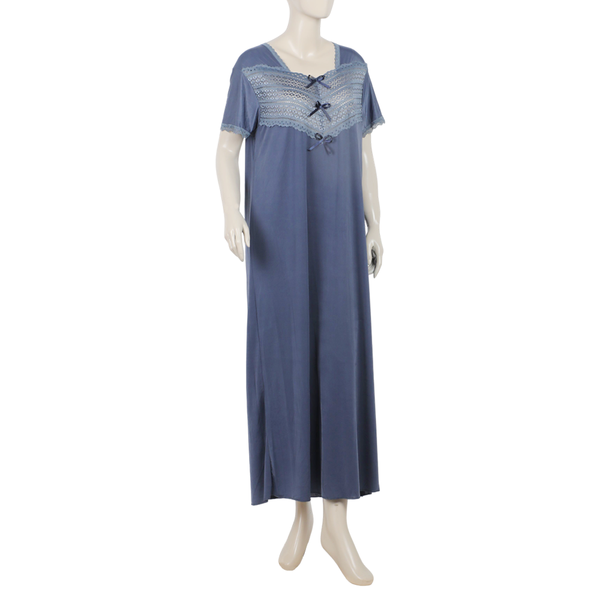 Women Long Nighty - Grey