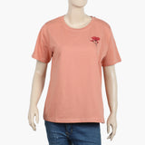 Eminent Women's Half Sleeves Printed T-Shirt - Coral Haze, Women T-Shirts & Tops, Eminent, Chase Value