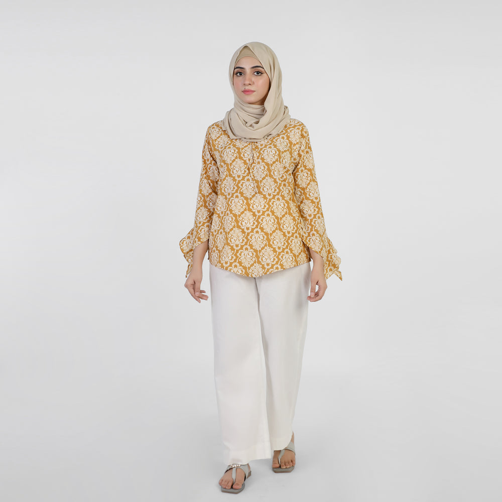 Women's Printed Western Top - Brown, Women T-Shirts & Tops, Chase Value, Chase Value