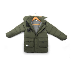 Boys Full Sleeves Jacket - Olive