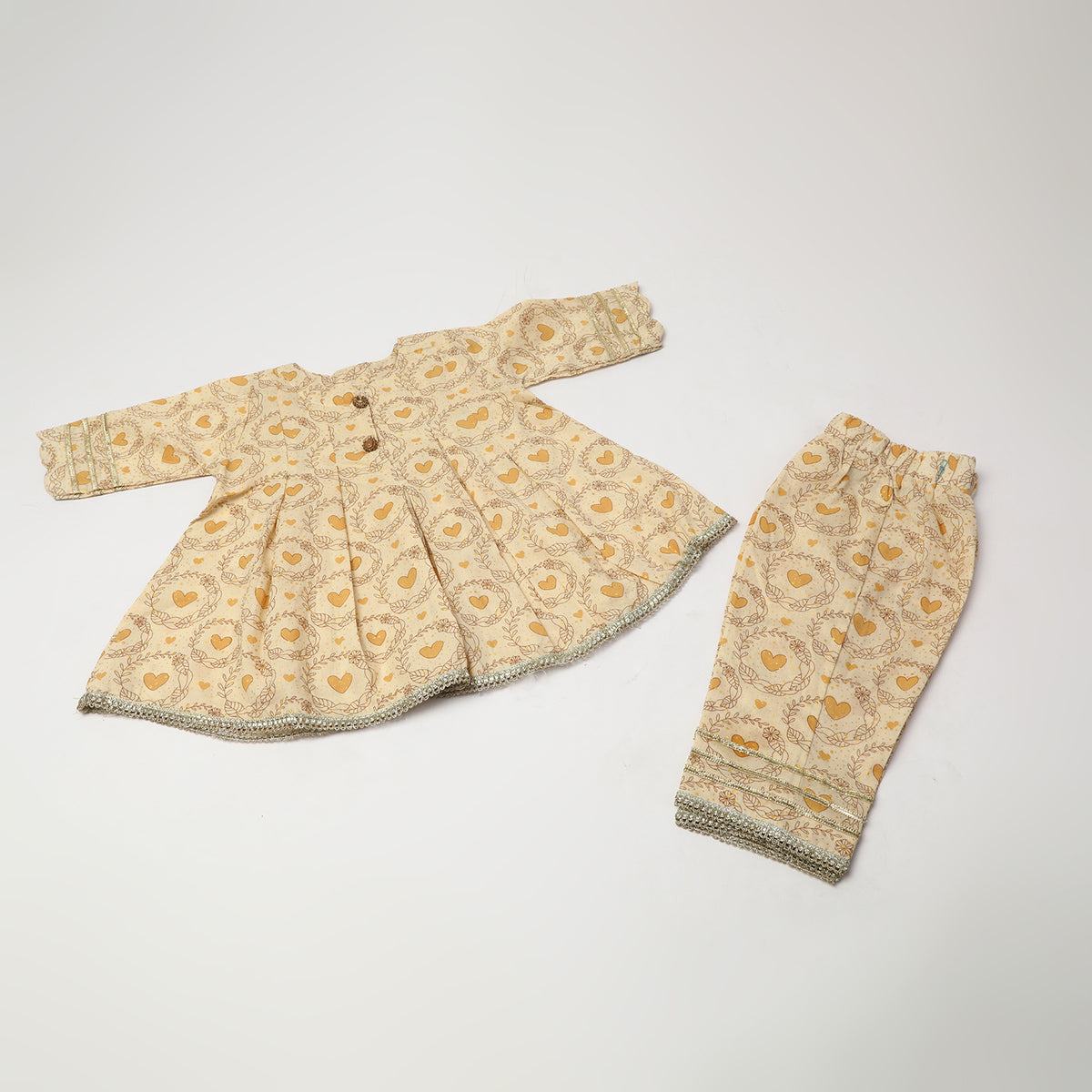 Girls Shalwar Suit 2Pcs - Skin, Girls Shalwar Kameez, Chase Value, Chase Value