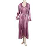 Women's 3Pcs Long Nighty - Light Purple, Women Night Suit, Chase Value, Chase Value