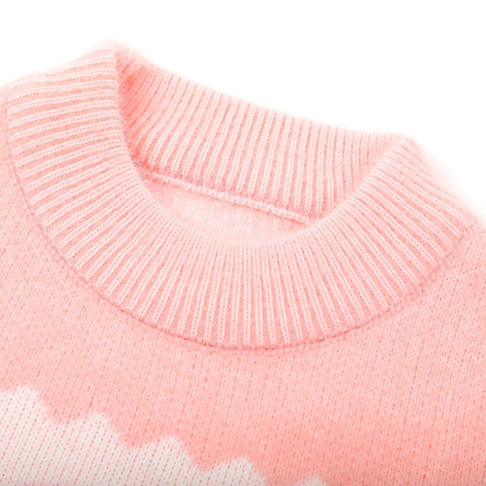 Girls Full Sleeves Sweater - Peach, Girls Sweaters, Chase Value, Chase Value