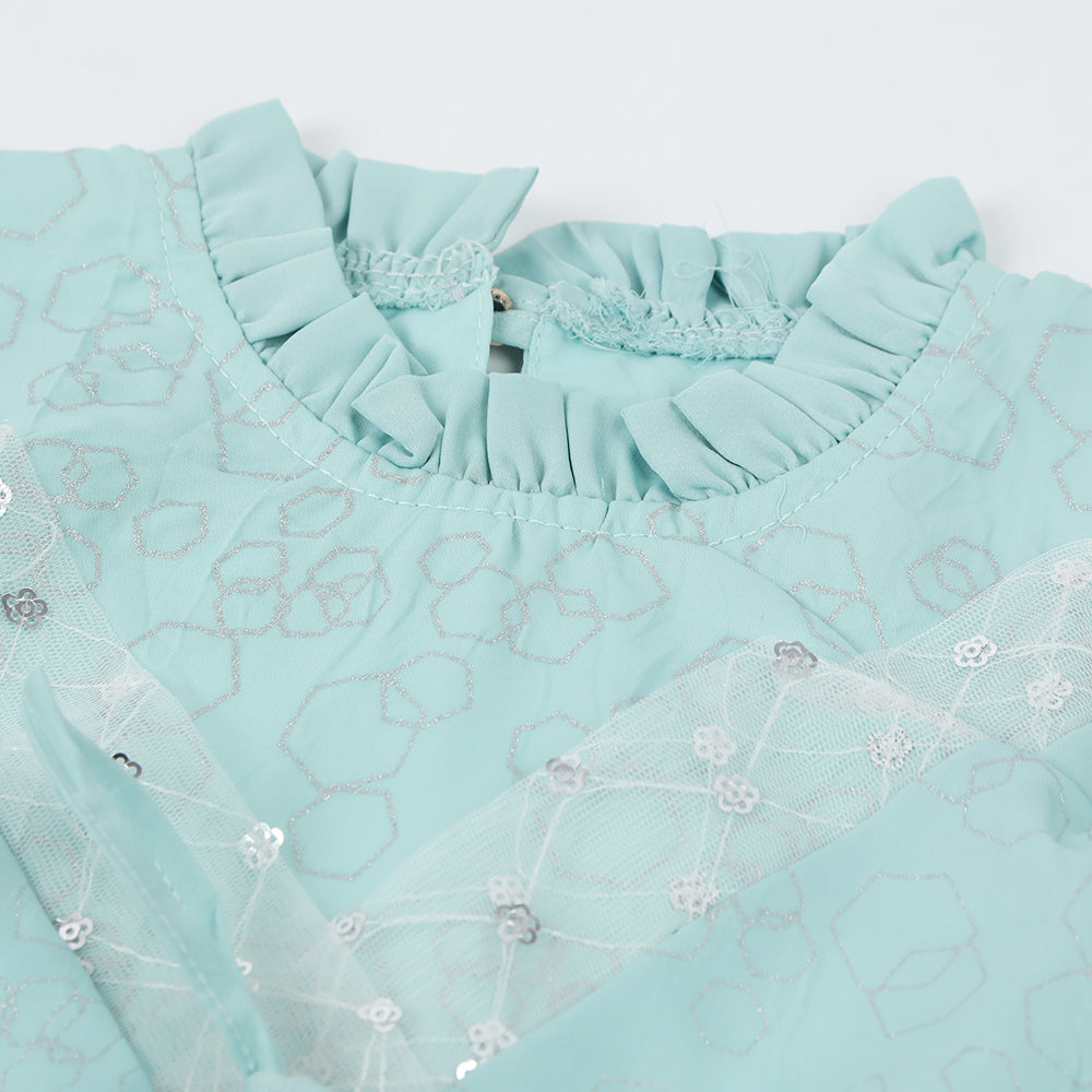 Girls Western Top - Cyan, Girls Tops, Chase Value, Chase Value