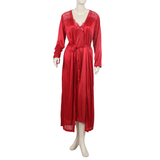Women's 3Pcs Long Nighty - Red, Women Night Suit, Chase Value, Chase Value
