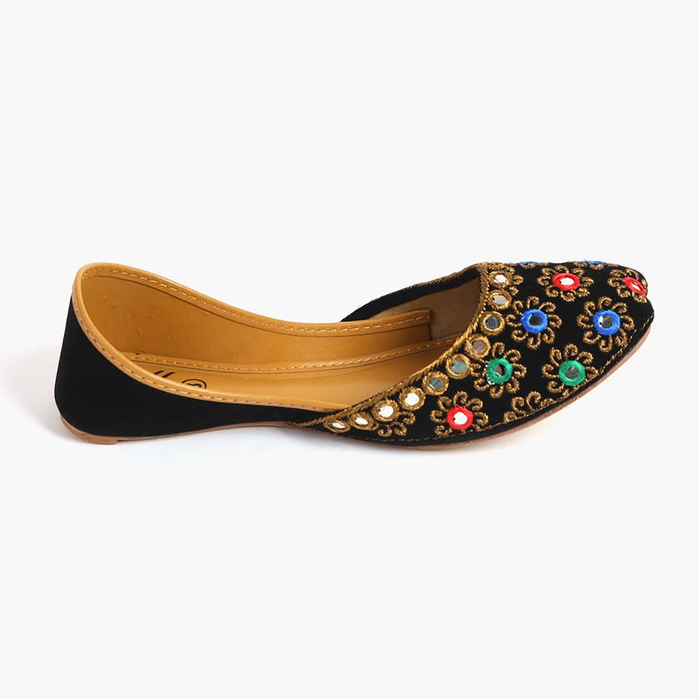 Women's Khussa - Black, Women Pumps, Chase Value, Chase Value