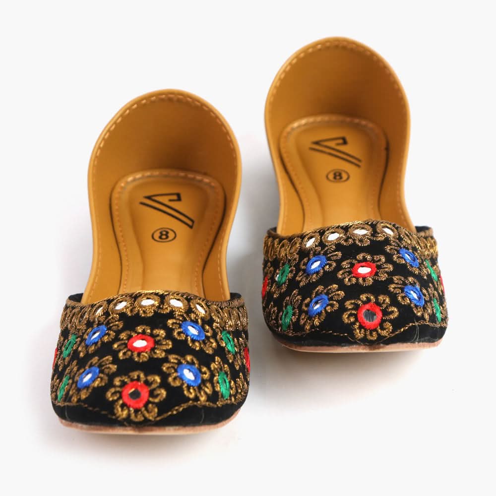 Women's Khussa - Black, Women Pumps, Chase Value, Chase Value