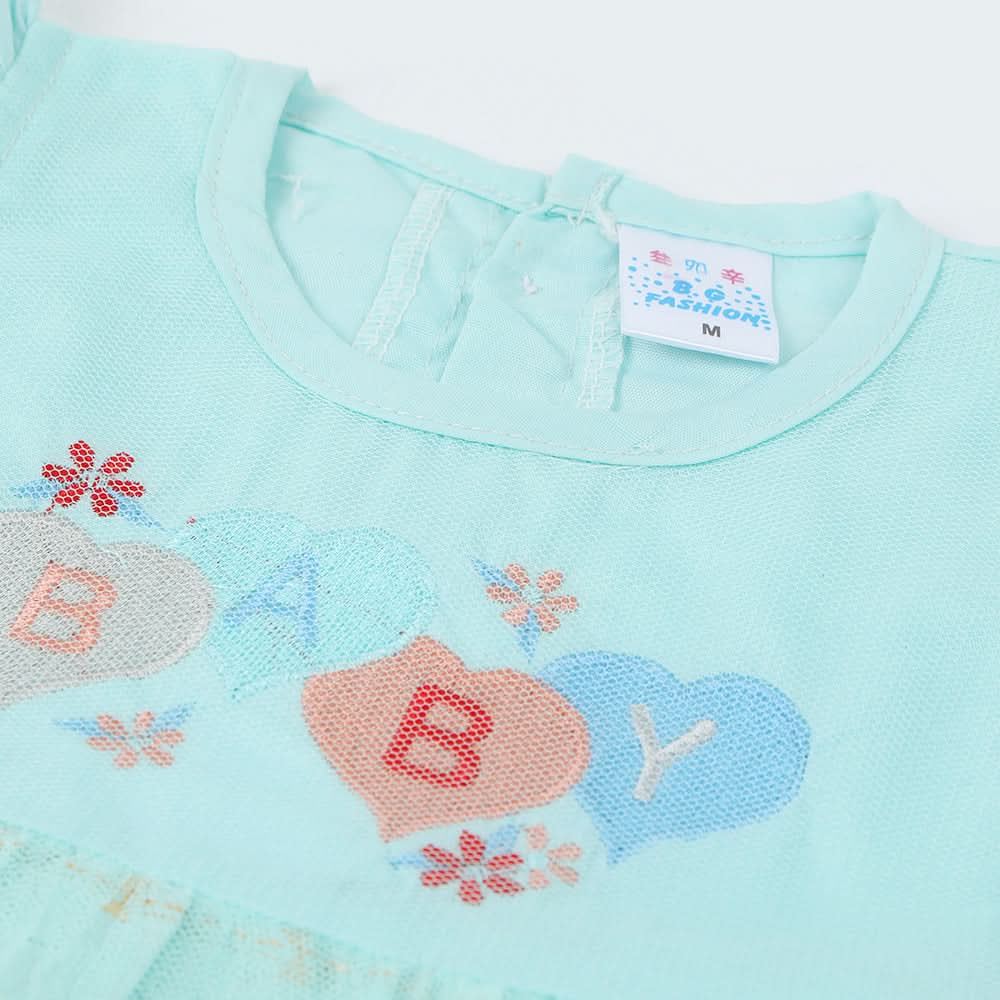 Newborn Girls Half Sleeves Suit - Cyan, Newborn Girls Sets & Suits, Chase Value, Chase Value
