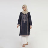 Women's Embroidered Kurti - Navy Blue, Women Ready Kurtis, Chase Value, Chase Value