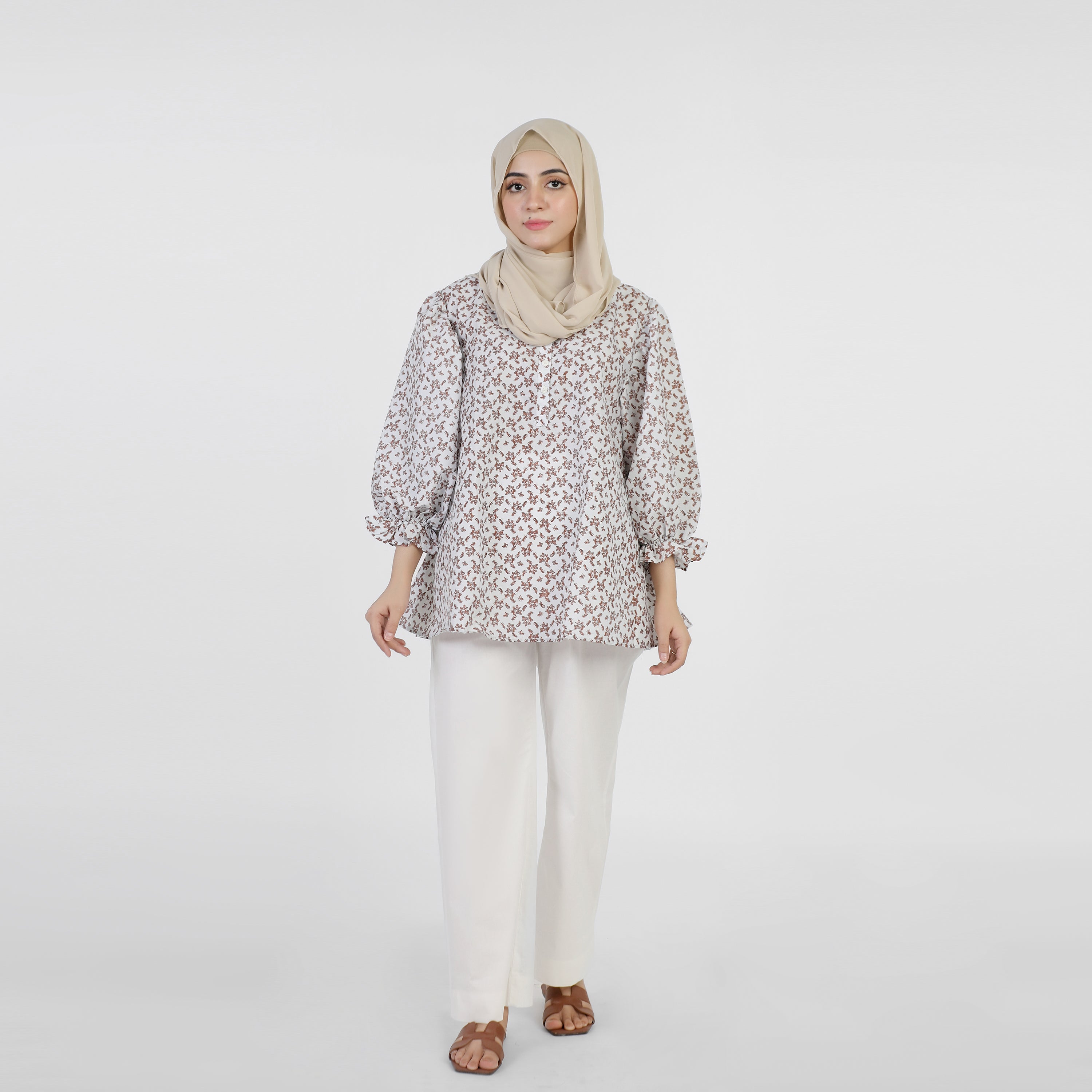 Women's Woven Top  - Brown, Women T-Shirts & Tops, Chase Value, Chase Value