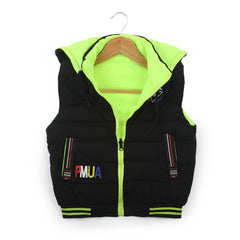 Boys Full Sleeveless Jacket - Green