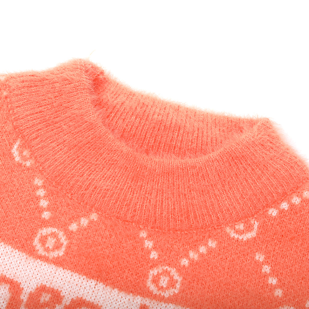Girls Full Sleeves Sweater - Orange, Girls Sweaters, Chase Value, Chase Value