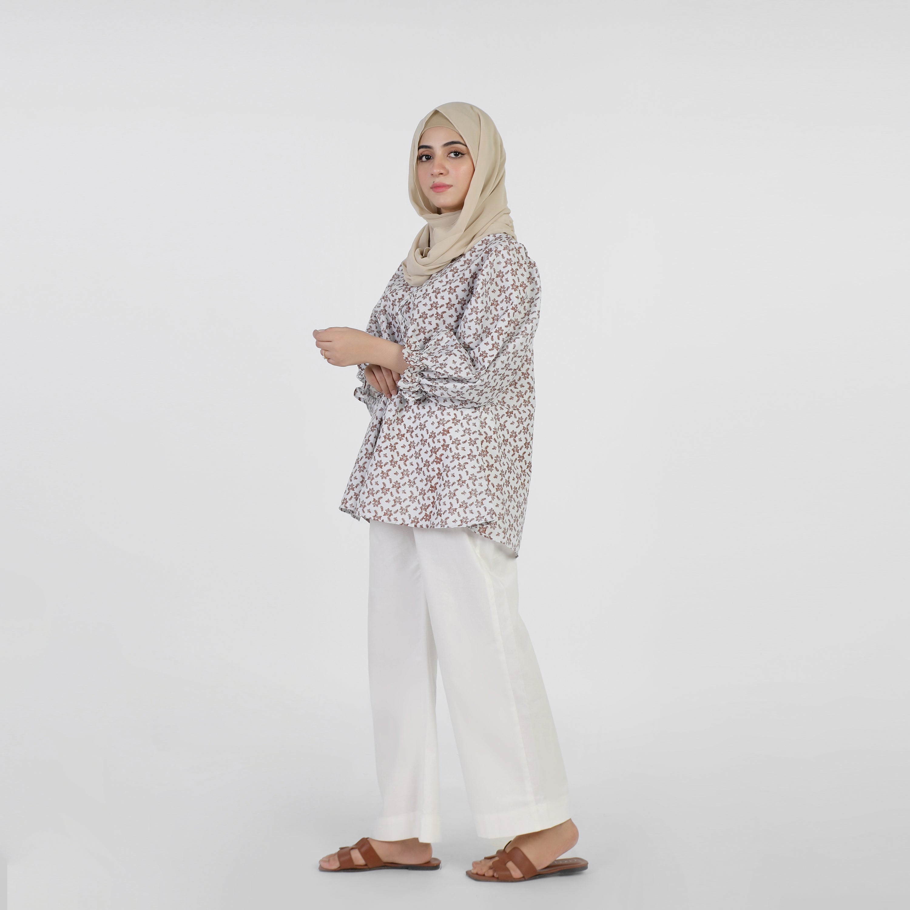 Women's Woven Top  - Brown, Women T-Shirts & Tops, Chase Value, Chase Value