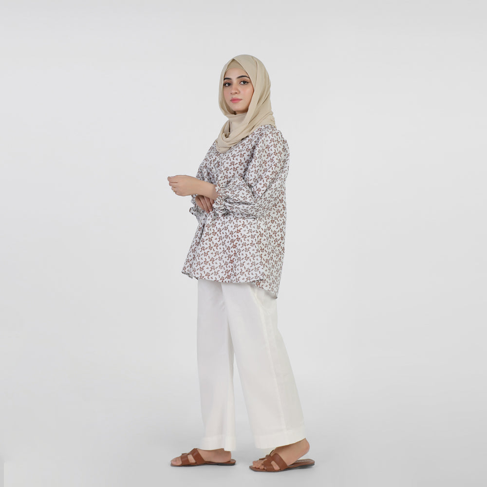 Women's Woven Top  - Brown, Women T-Shirts & Tops, Chase Value, Chase Value