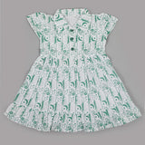 Girls Independence Day Frock - Green & White, Girls Frocks, Chase Value, Chase Value