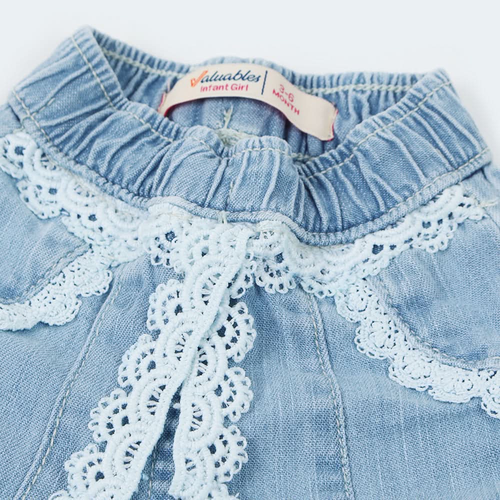 Newborn Girls Denim Pant - Light Blue, Newborn Girls Shorts Skirts & Pants, Chase Value, Chase Value