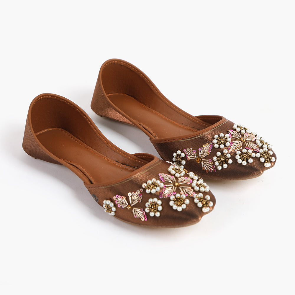 Women's Khussa - Copper, Women Pumps, Chase Value, Chase Value