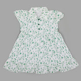 Girls Independence Day Frock - Green & White, Girls Frocks, Chase Value, Chase Value