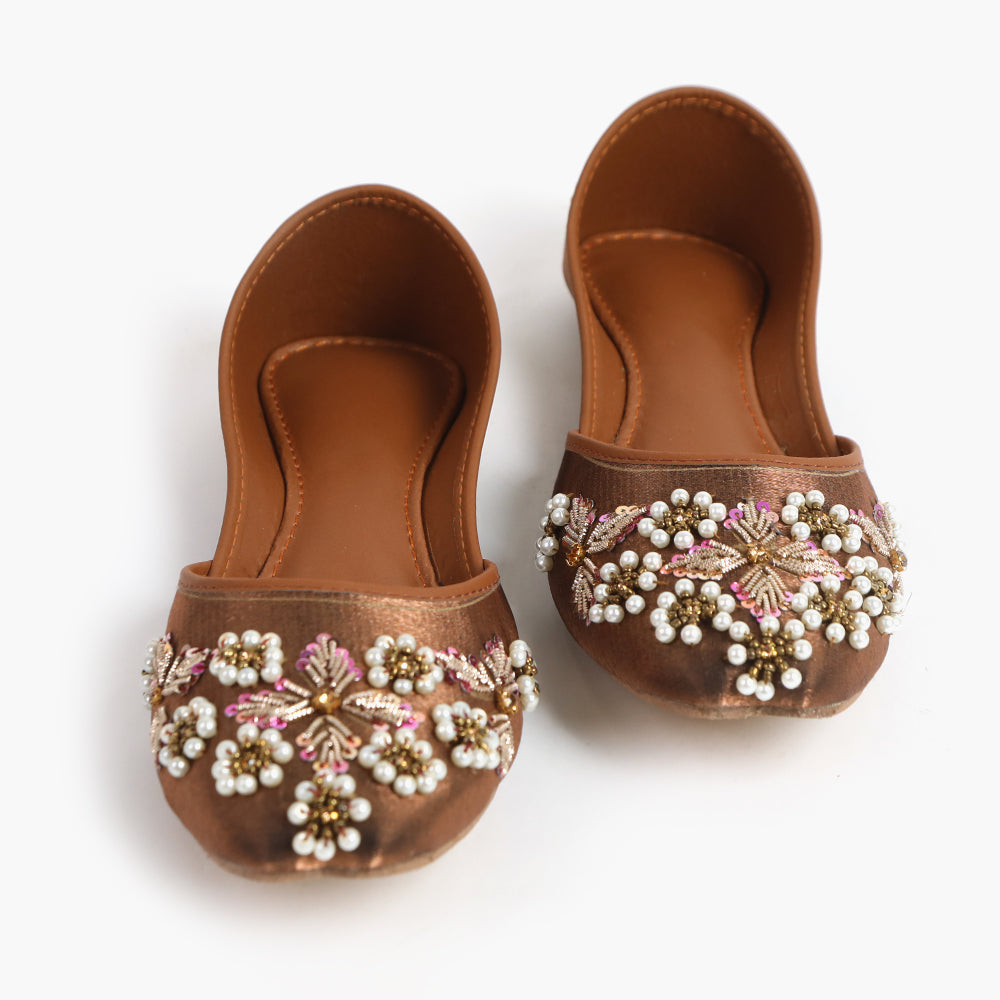 Women's Khussa - Copper, Women Pumps, Chase Value, Chase Value