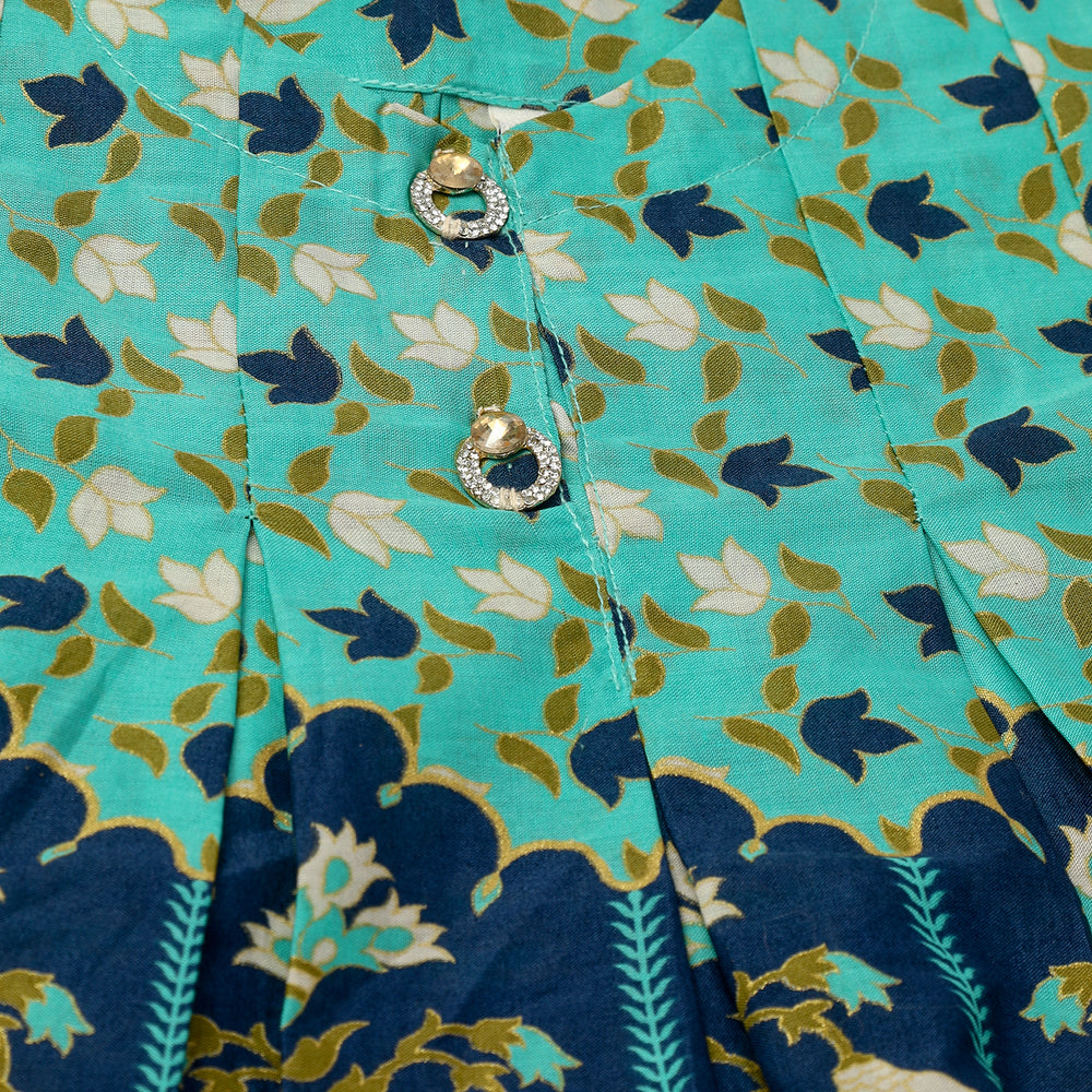 Girls Shalwar Suit 2Pcs - Sea Green, Girls Shalwar Kameez, Chase Value, Chase Value