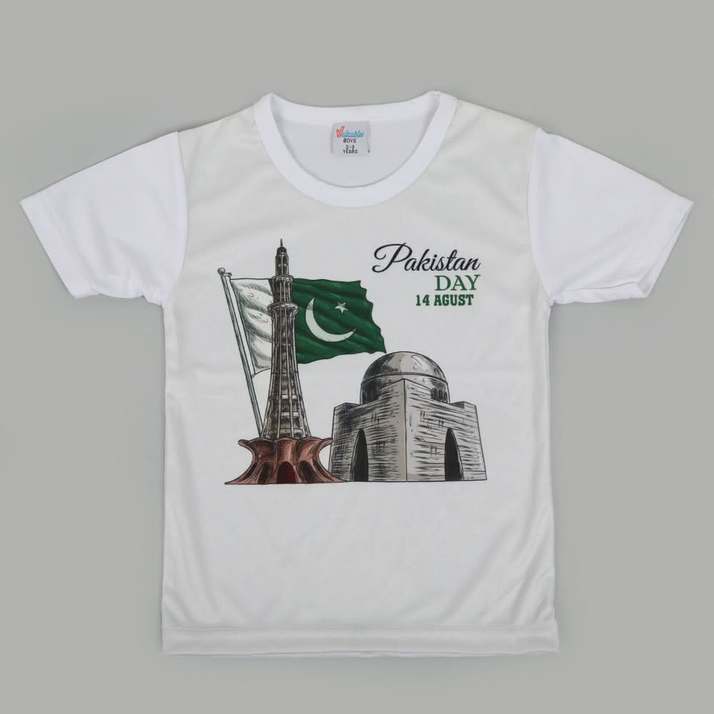 Boys Half Sleeves Azadi T-Shirt - Green, Boys T-Shirts, Chase Value, Chase Value