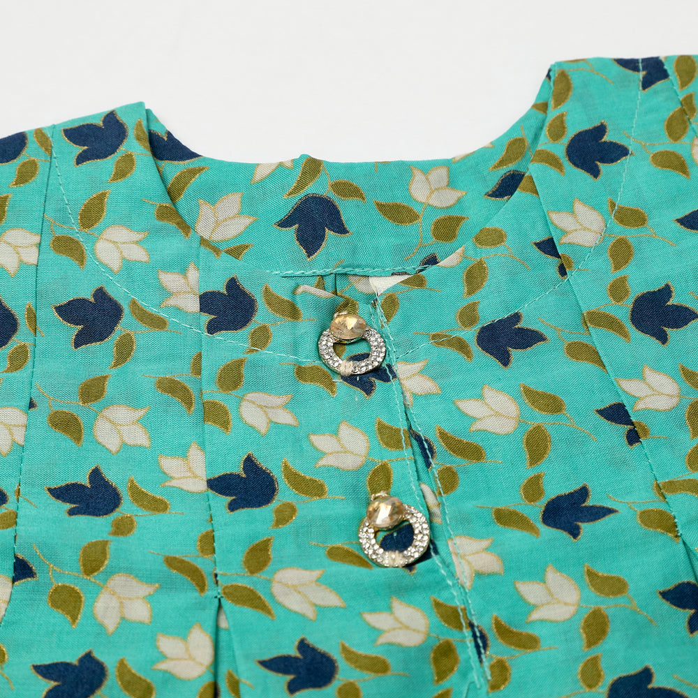 Girls Shalwar Suit 2Pcs - Sea Green, Girls Shalwar Kameez, Chase Value, Chase Value