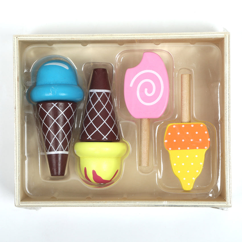 Wooden Ice Cream Set - Multi Color, Non-Remote Control, Chase Value, Chase Value