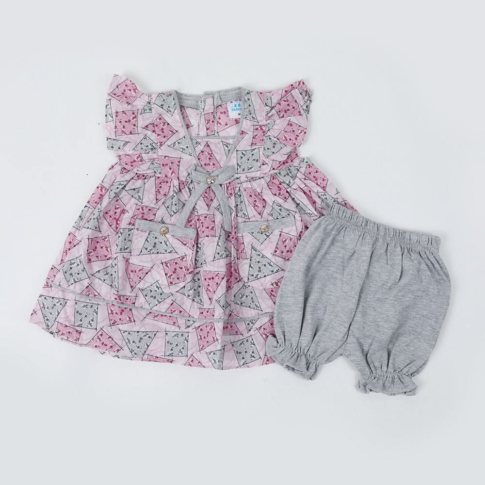 Newborn Girls Half Sleeves Suit - Purple, Newborn Girls Sets & Suits, Chase Value, Chase Value
