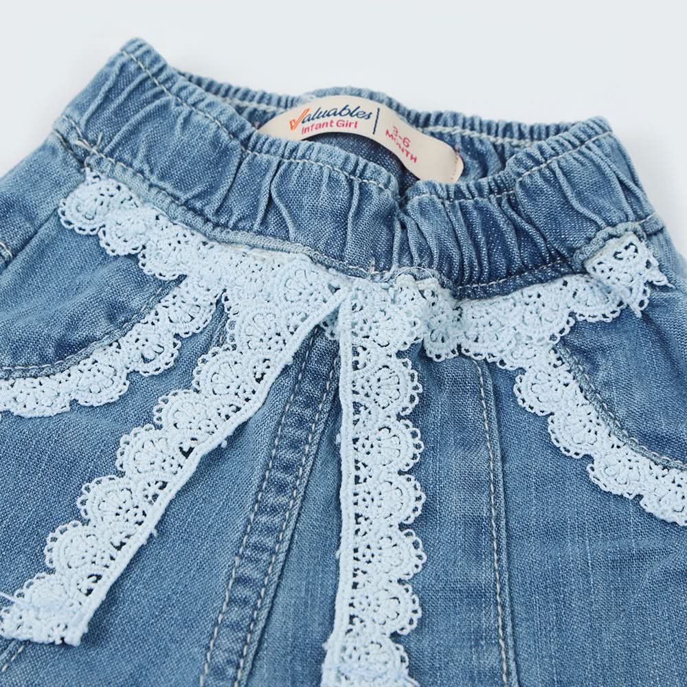 Newborn Girls Denim Pant - Blue, Newborn Girls Shorts Skirts & Pants, Chase Value, Chase Value