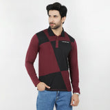 Men's Full Sleeves Polo T-Shirt - Maroon, Men's T-Shirts & Polos, Chase Value, Chase Value