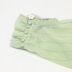 Girls Full Sleeves Suits - Light Green