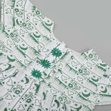 Girls Independence Day Frock - Green & White, Girls Frocks, Chase Value, Chase Value