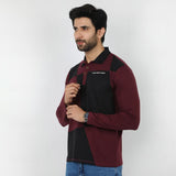 Men's Full Sleeves Polo T-Shirt - Maroon, Men's T-Shirts & Polos, Chase Value, Chase Value