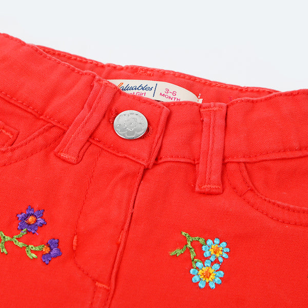 Newborn Girls Skirt - Red, Newborn Girls Shorts Skirts & Pants, Chase Value, Chase Value
