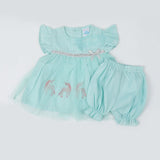 Newborn Girls Half Sleeves Suit - Cyan, Newborn Girls Sets & Suits, Chase Value, Chase Value