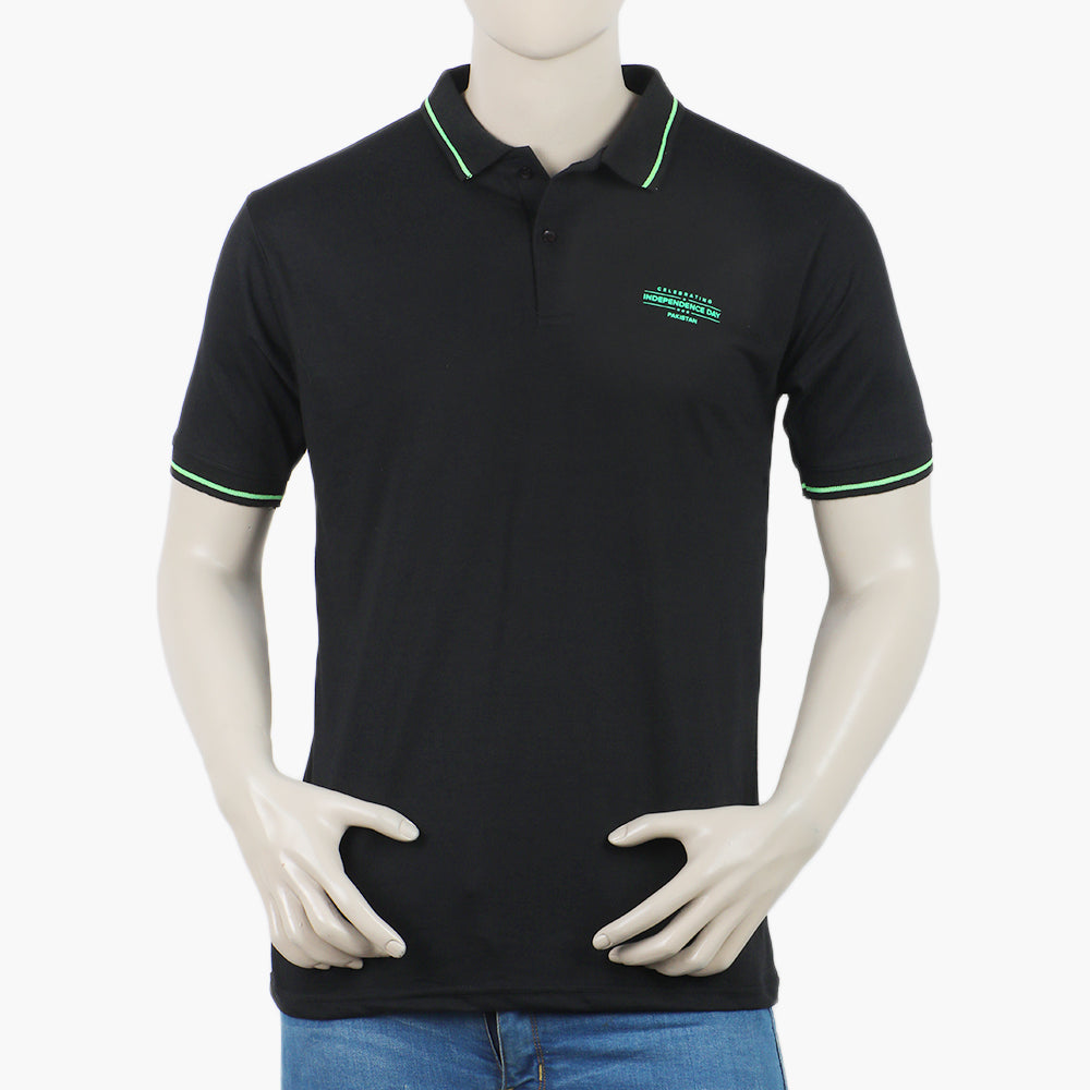 Eminent Men's Azadi Half Sleeves Polo T-Shirt - Black, Men's T-Shirts & Polos, Eminent, Chase Value