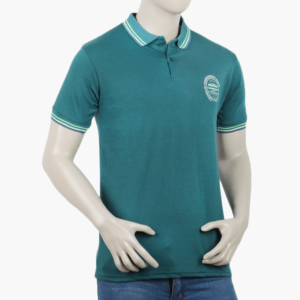 Eminent Men's Azadi Half Sleeves Polo T-Shirt - Green, Men's T-Shirts & Polos, Eminent, Chase Value