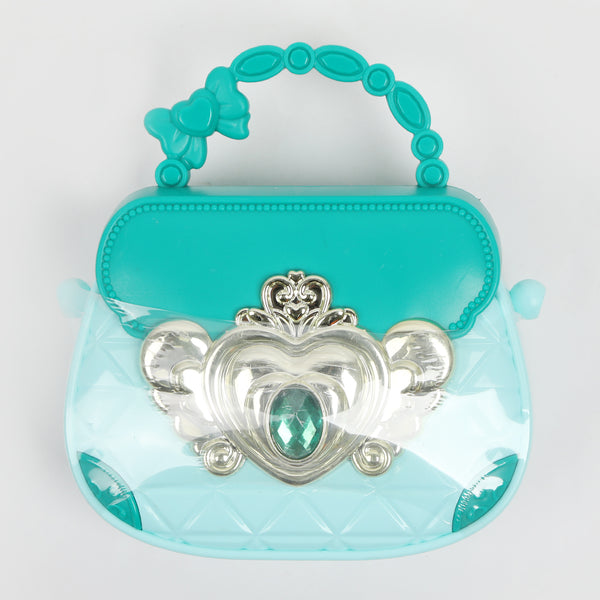 Jewellery Handbag with Light & Music Toy - Cyan, Kids Bags, Chase Value, Chase Value