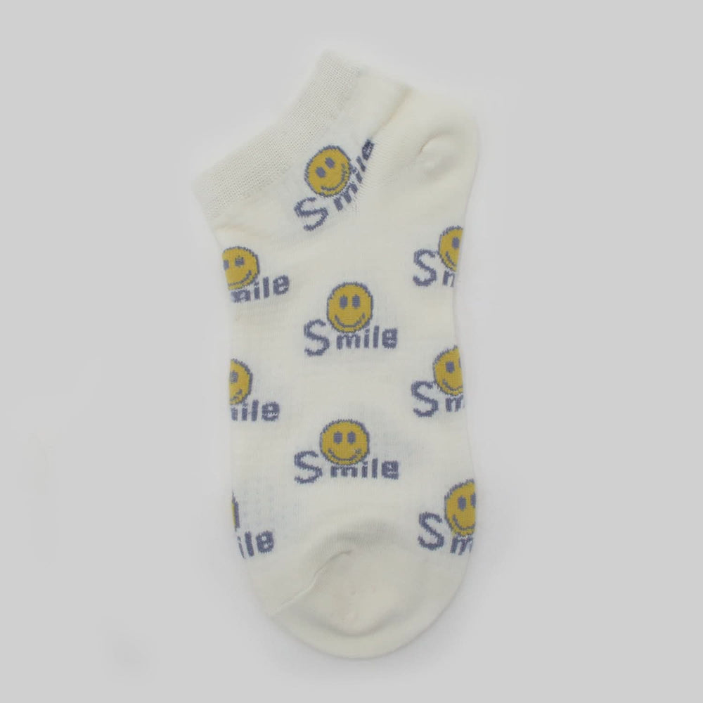 Women's Ankle Print Socks - Off White, Women Socks Stocking & Gloves, Chase Value, Chase Value