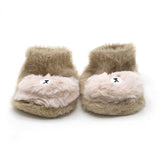 Newborn Fur Silicon Socks - Light Brown, Newborn Caps, Shoes & Socks, Chase Value, Chase Value