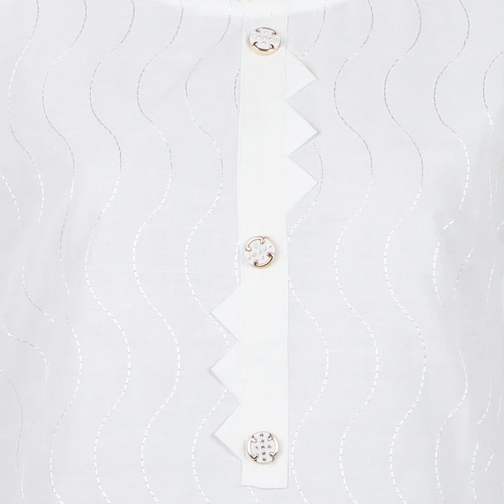 Women's Embroidered 2Pcs Semi Suit For Independence Day - White, Women Shalwar Suits, Chase Value, Chase Value