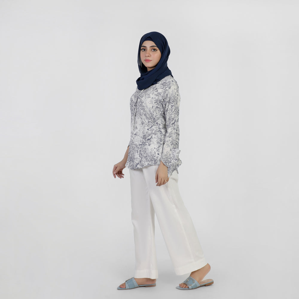 Women's Printed Western Top - White, Women T-Shirts & Tops, Chase Value, Chase Value