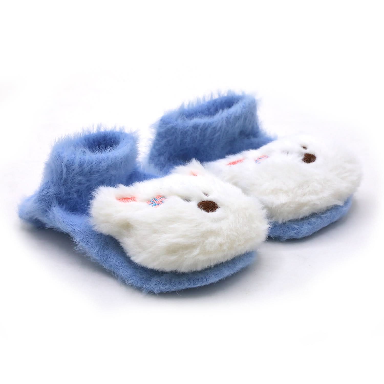Newborn Fur Silicon Socks - Light Blue, Newborn Caps, Shoes & Socks, Chase Value, Chase Value