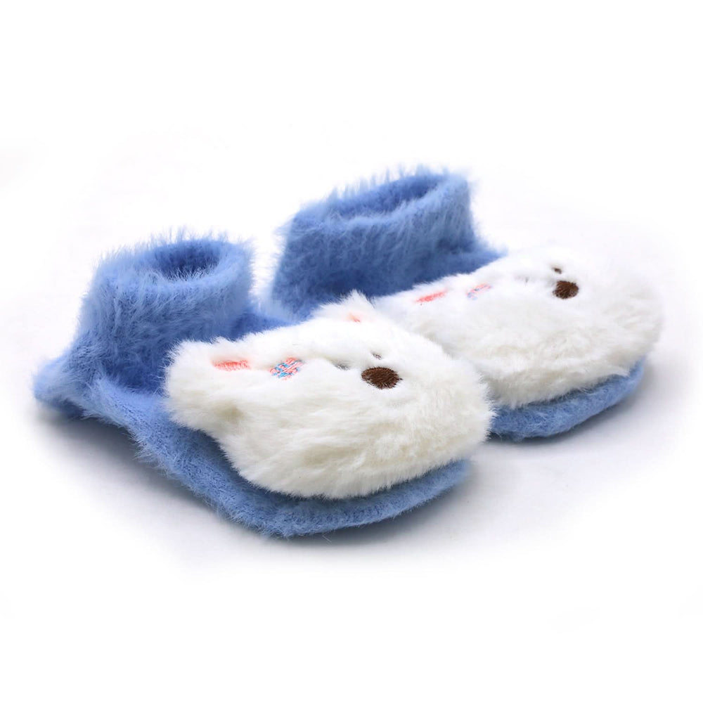 Newborn Fur Silicon Socks - Light Blue, Newborn Caps, Shoes & Socks, Chase Value, Chase Value