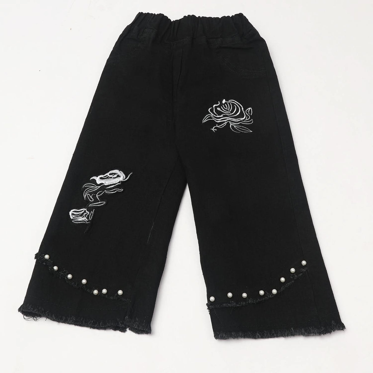 Girl's Denim Pant - Black, Girls Pants & Capri, Chase Value, Chase Value