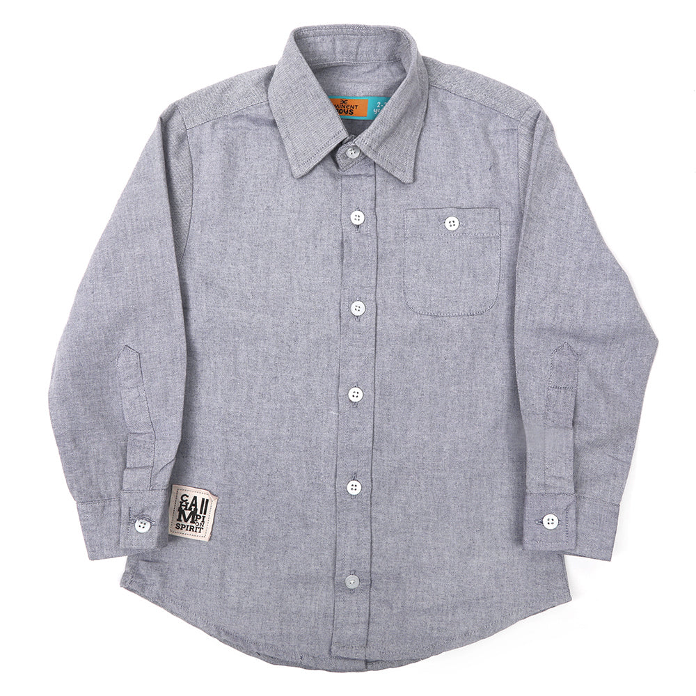 Eminent Boys Full Sleeves Casual Chambray Shirt - Grey, Boys Shirts, Eminent, Chase Value