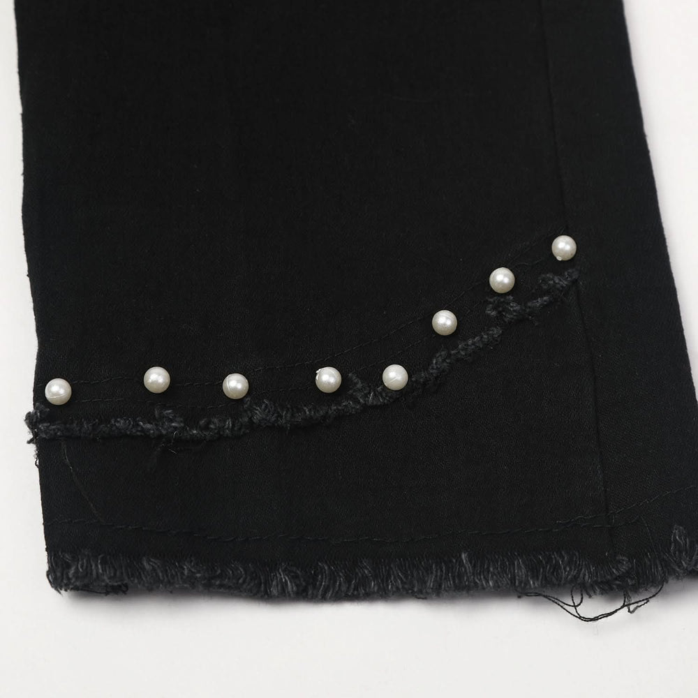 Girl's Denim Pant - Black, Girls Pants & Capri, Chase Value, Chase Value