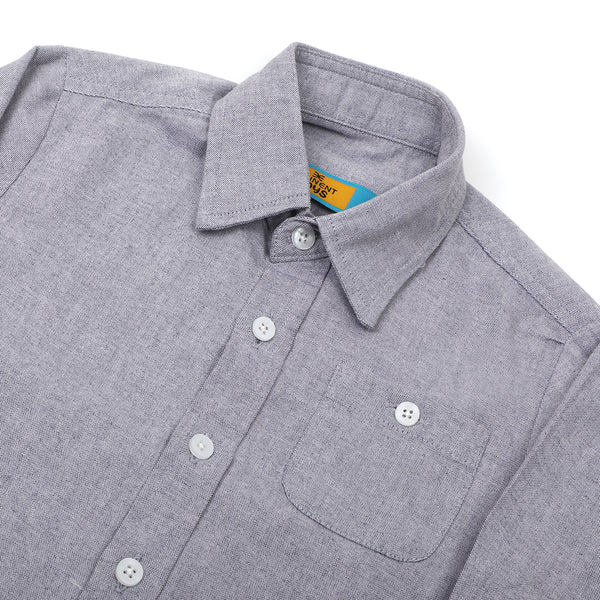 Eminent Boys Casual Chambray Shirt - Grey